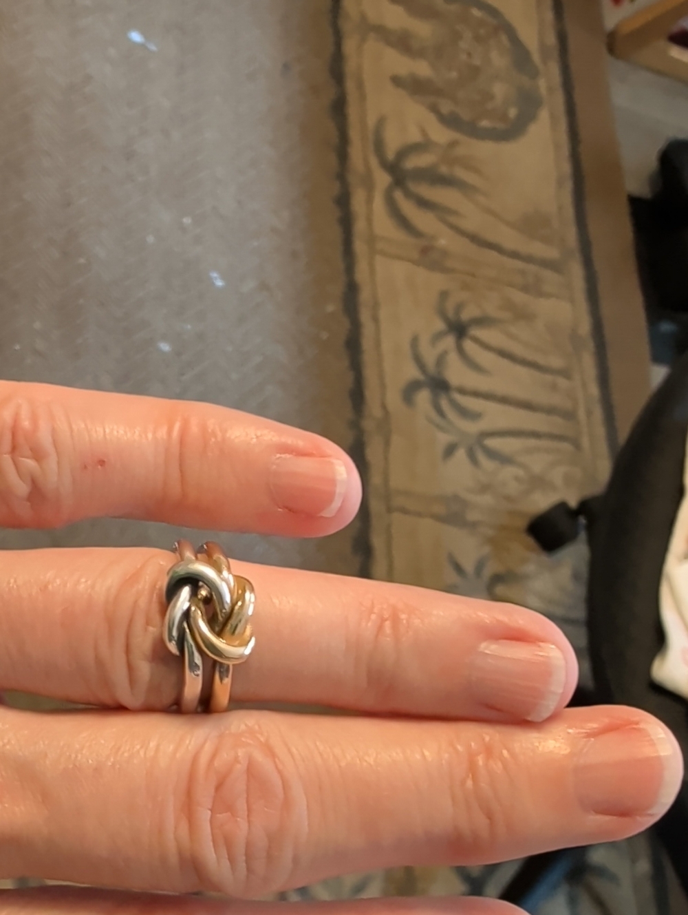 James Avery Love Knot Interlocked Gold and Silver Bands